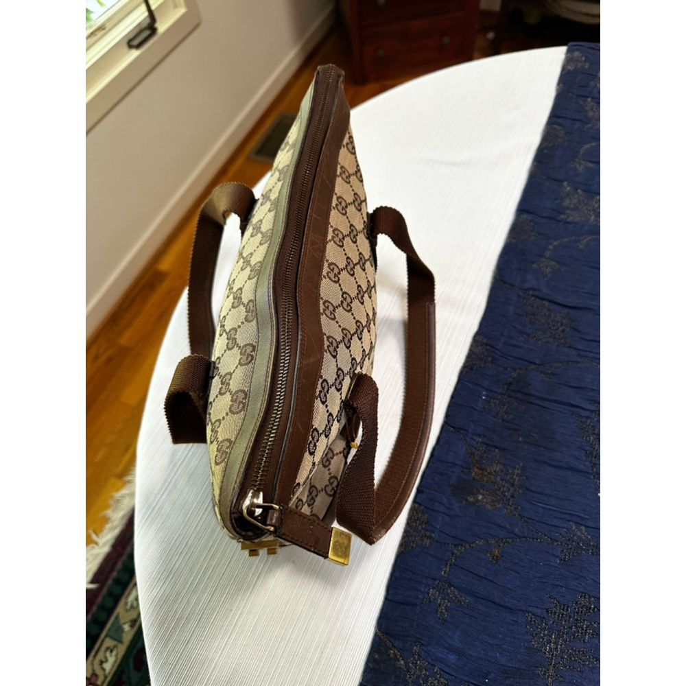 Gucci Beige Brown Canvas & Leather Small Tote Bag - Picture 4 of 15